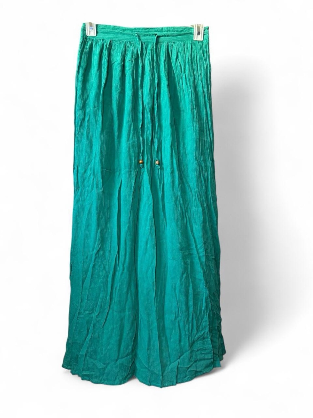 Earthbound Trading Women’s Teal Drawstring Maxi Skirt